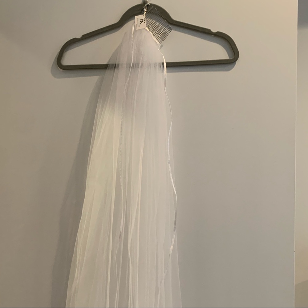 Erica Koesler Waltz Length Ribbon Edge Veil